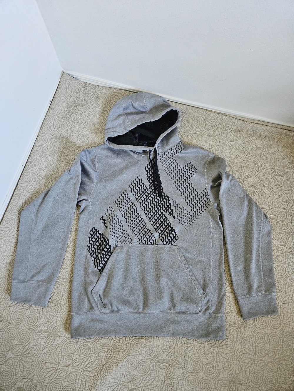Nike Men's Therma-Fit Hoodie, Grey, Size Small
